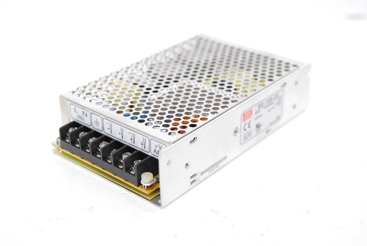 Used Mean Well RS-100-24 Power Supply 100-240VAC 24V 4.5A