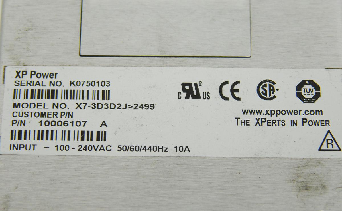 Used XP Power fleXPower XP X7-3D2D2J>2499 10006107 900W Power Supply (12V,17A/5V,60A)