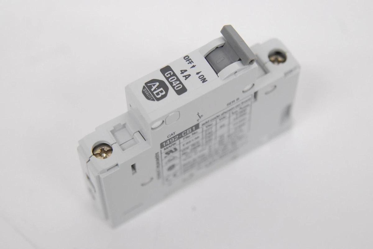 Used Allen-Bradley 1492-CB1 G040 4A Single-Pole DIN Rail Circuit Breaker