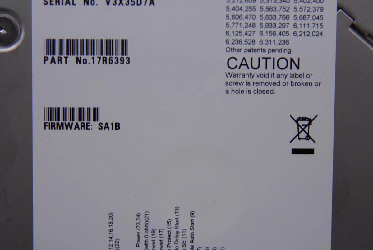 Used Hitachi 17R6393 SCSI Ultra320 73 GB Hard Drive W/ Cable (AGFA Drystar 5302)