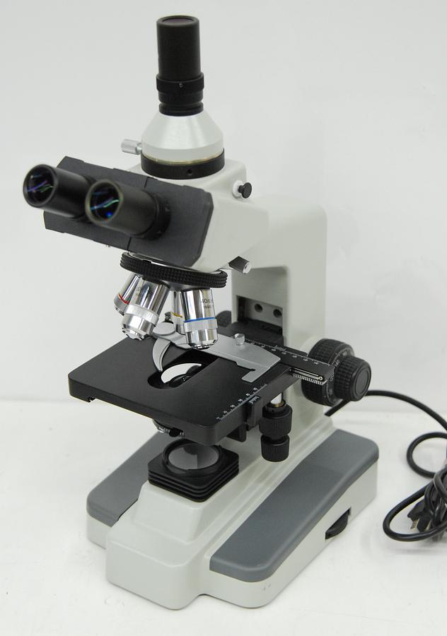 Used Wolfe B1-223 Trinocular Microscope W/ 4/10/40/100x Objectives