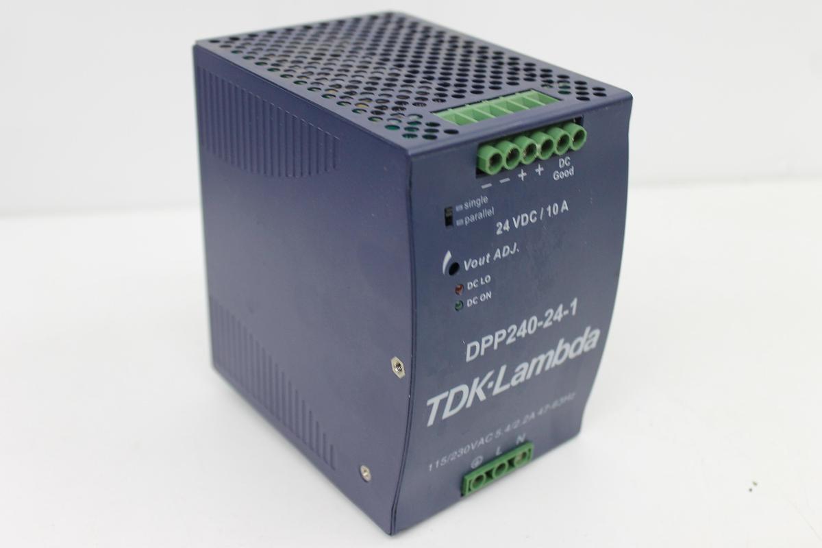 Used TDK-Lambda DPP240-24-1 DIN Rail Power Supply 24VDC 10A 240W AC-DC