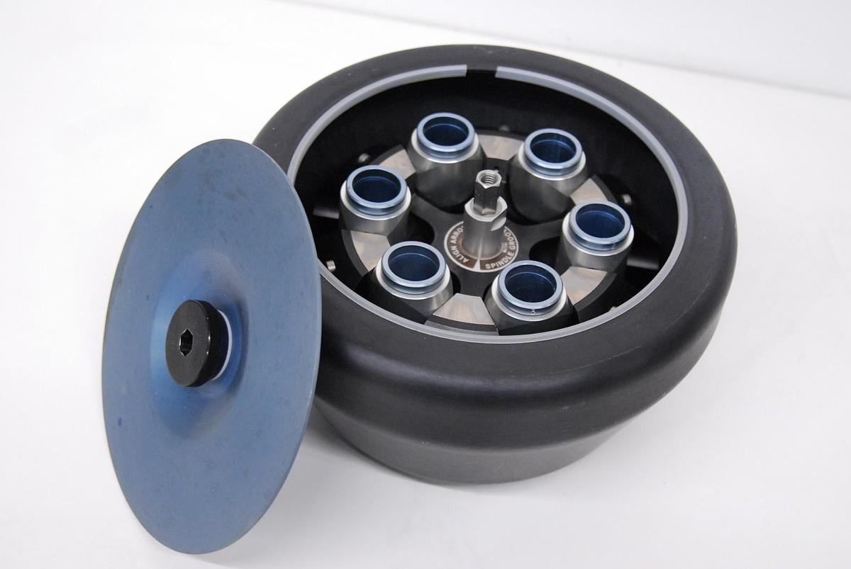 Used Beckman JS-13.1 Swing-Bucket Rotor W/ Buckets, Lid (13000 RPM, 6x50mL)