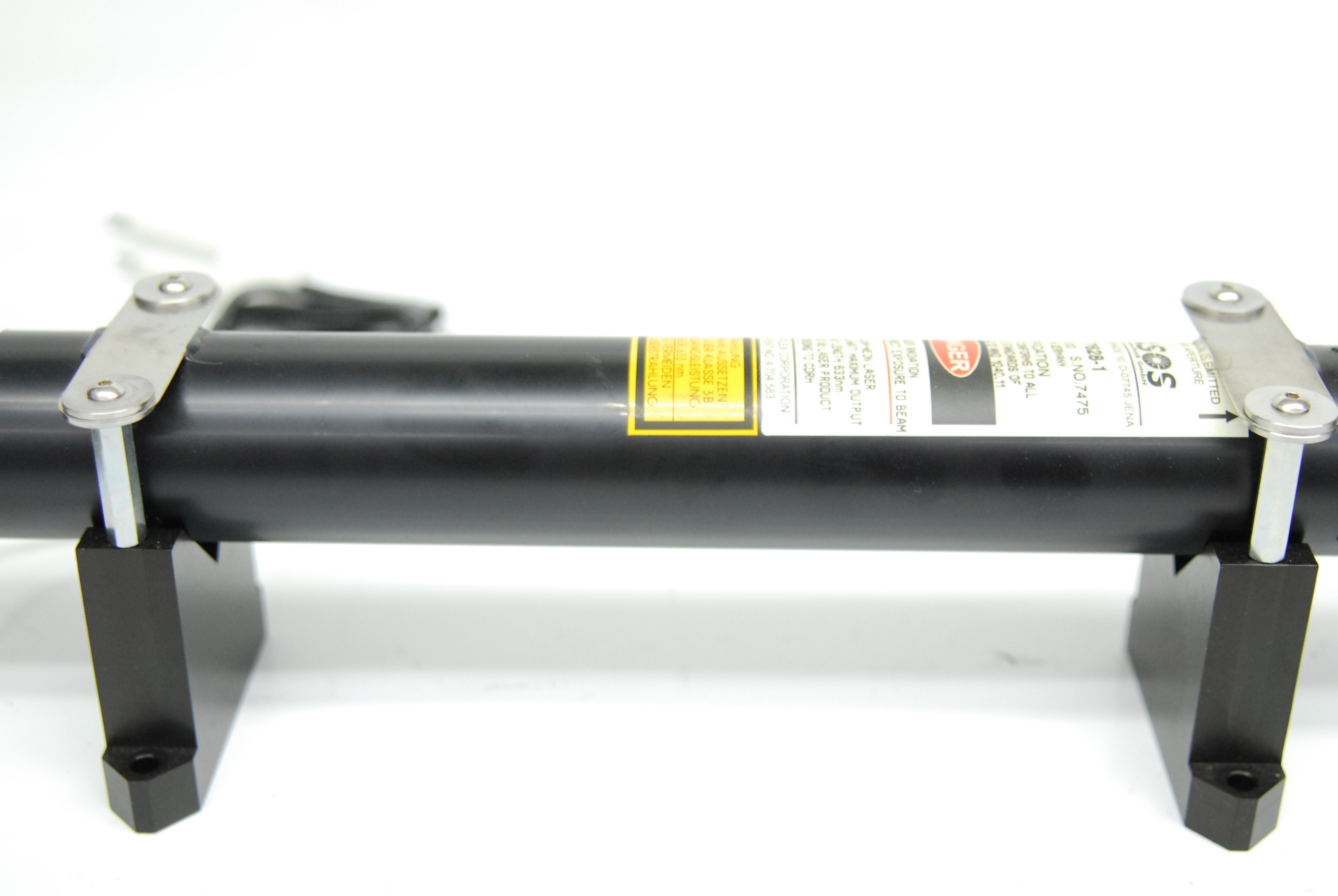 Used Lasos LGK 7628-1 He-Ne 633nm Laser Tube Head (Red) w/ LGN 7460 A Power Supply