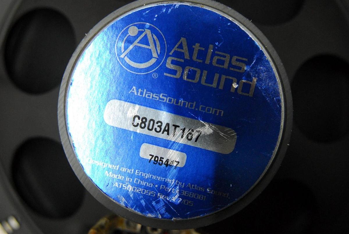 Used Atlas Sound 410-8 Compact Wall/Ceiling Aluminum Baffle 8" Loudspeaker