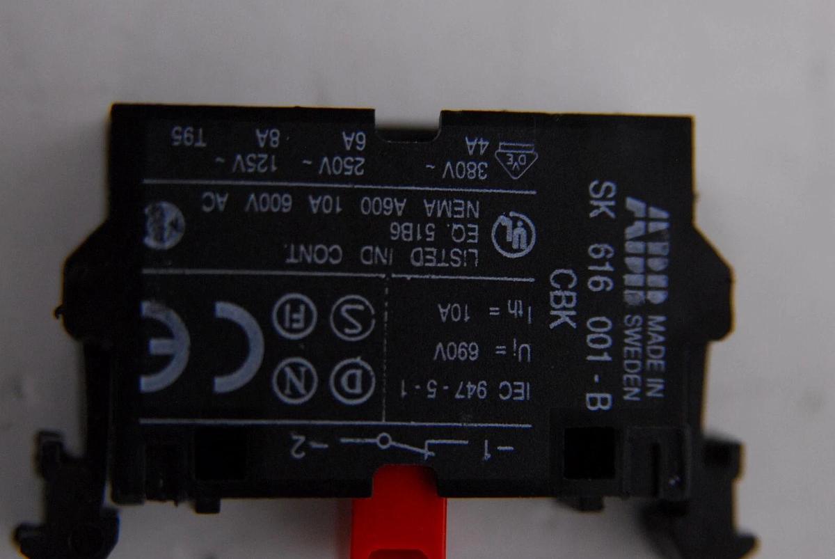 Used ABB SK 616 001-B Contact Block - Lot of 2