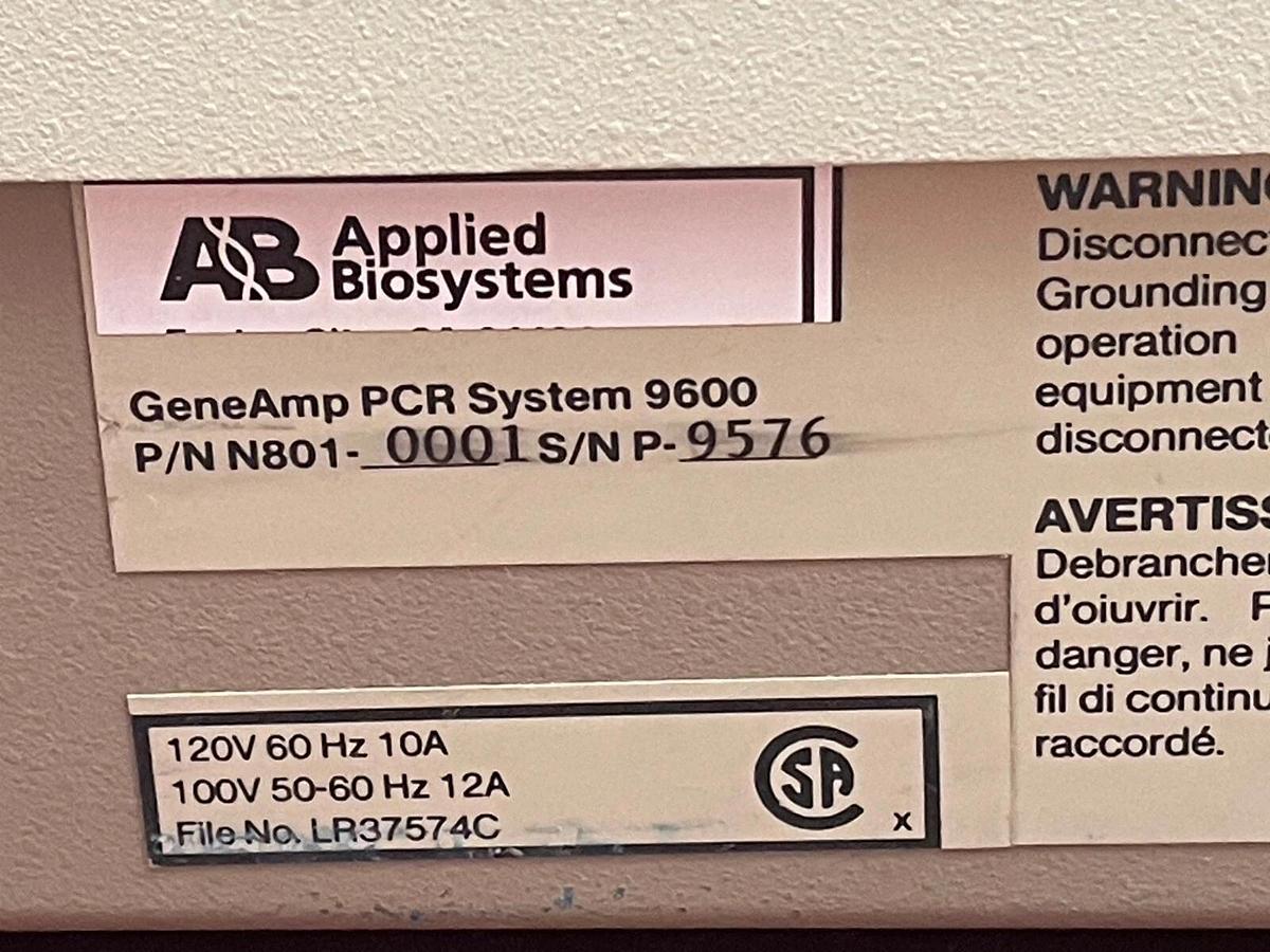 Used Applied Biosystems GeneAmp PCR System 9600 - TESTED