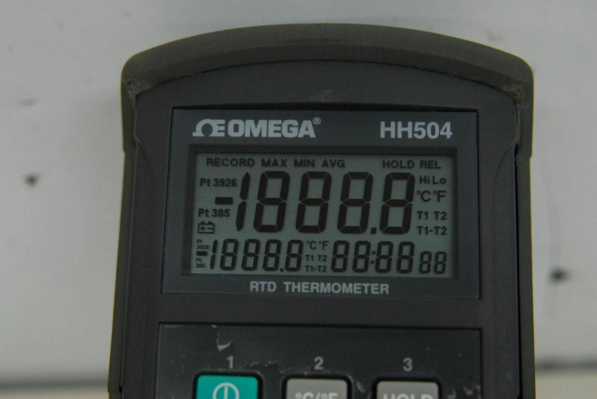 Used Omega HH504 RTD Digital Thermometer