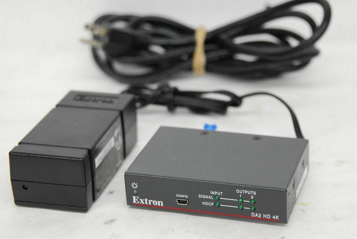 Used Extron DA2 HD 4K 60-1480-01 HDMI 4K 2 Output Distribution Amplifier