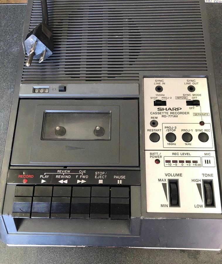 Used Sharp Cassette Recorder RD-771 AV W/Manual