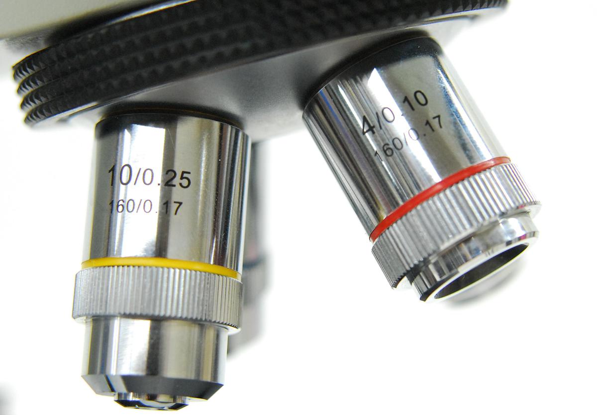 Used Wolfe B1-223 Trinocular Microscope W/ 4/10/40/100x Objectives