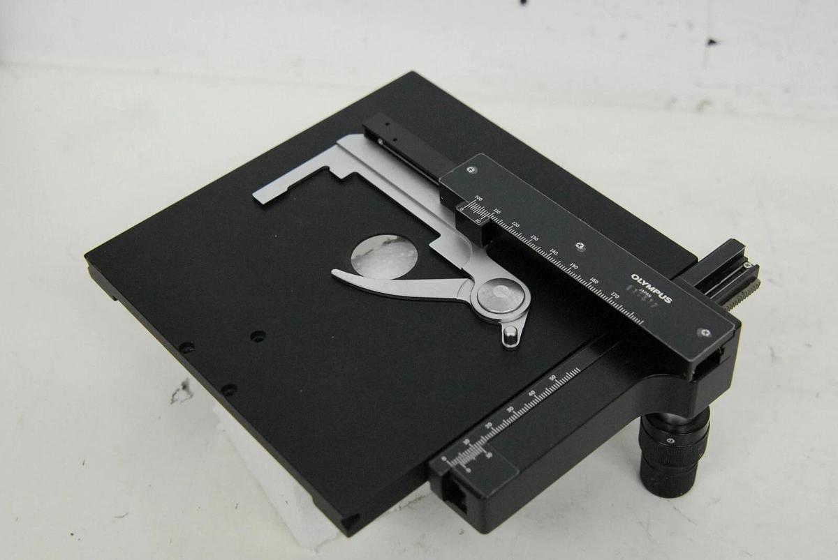 Used Olympus Spectra-Tech X-Y Stage W/ Clip, Stage Mount (0047-172D IR-Plan)