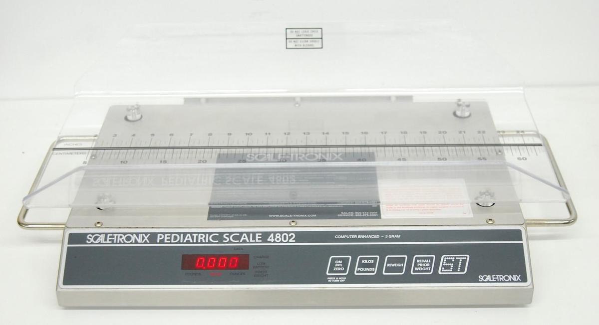 Used Scale-Tronix 4800 4802 Pediatric Scale W/ Acrylic Cradle