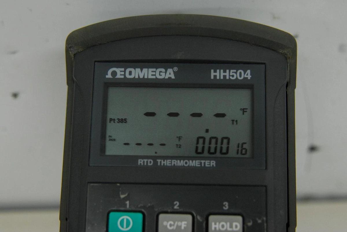 Used Omega HH504 RTD Digital Thermometer