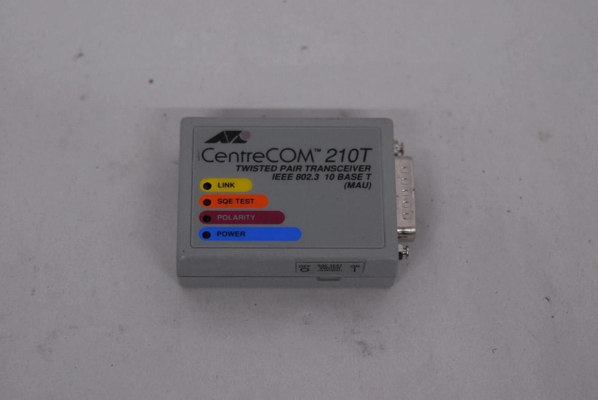 Used ATI AT-210T CentreCOM 210T Twisted Pair Transceiver IEEE 802.3, 10 BASE T (MAU)