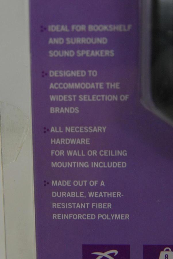 Used OmniMount AB2 Wall/Ceiling/Bookshelf 8 lbs Speaker Mount