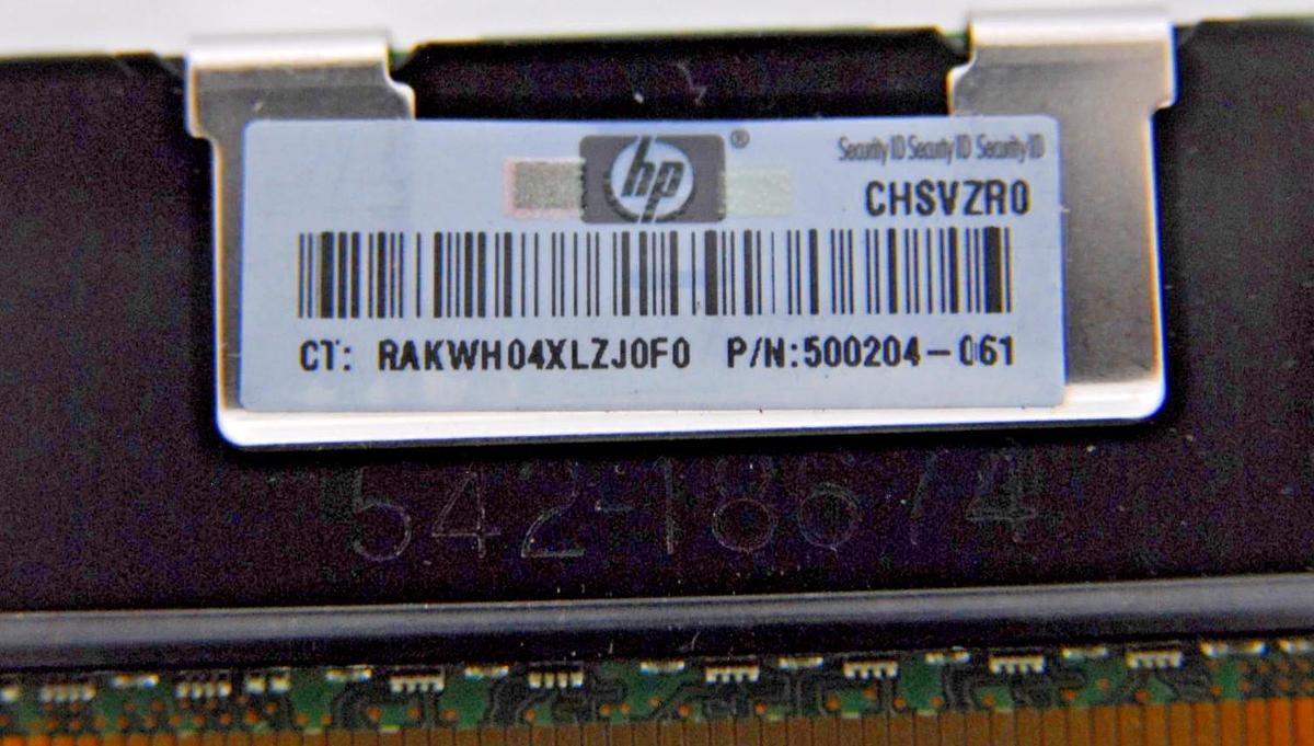 Used Micron 32GB (8x4GB) MT36JSZF51272PDZ-1G1F1AB 4GB 4Rx8 PC3-8500R (500204-061)