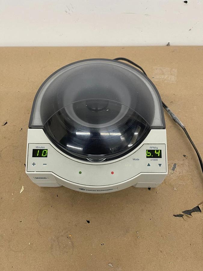 Used Fisher Scientific MicroD Microcentrifuge 5800g W/ 12 Slot Rotor