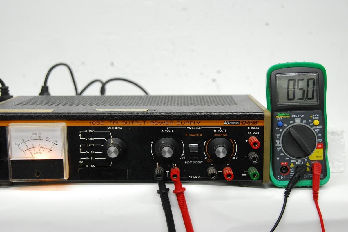 Used B&K Precision Dynascan 1650 Tri-Output Power Supply - TESTED