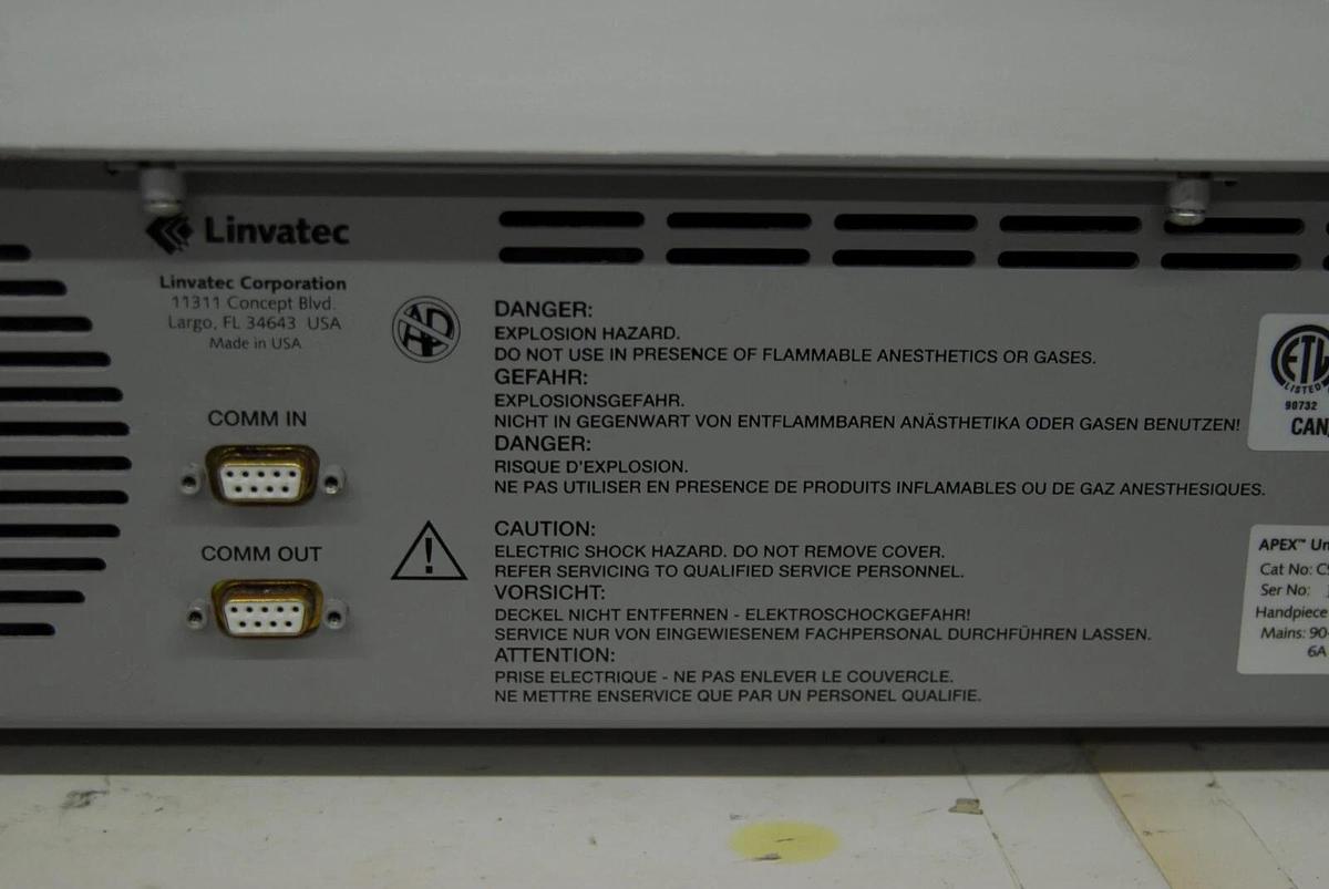 Used Linvatec C9800 APEX universal Drive Console - For Parts