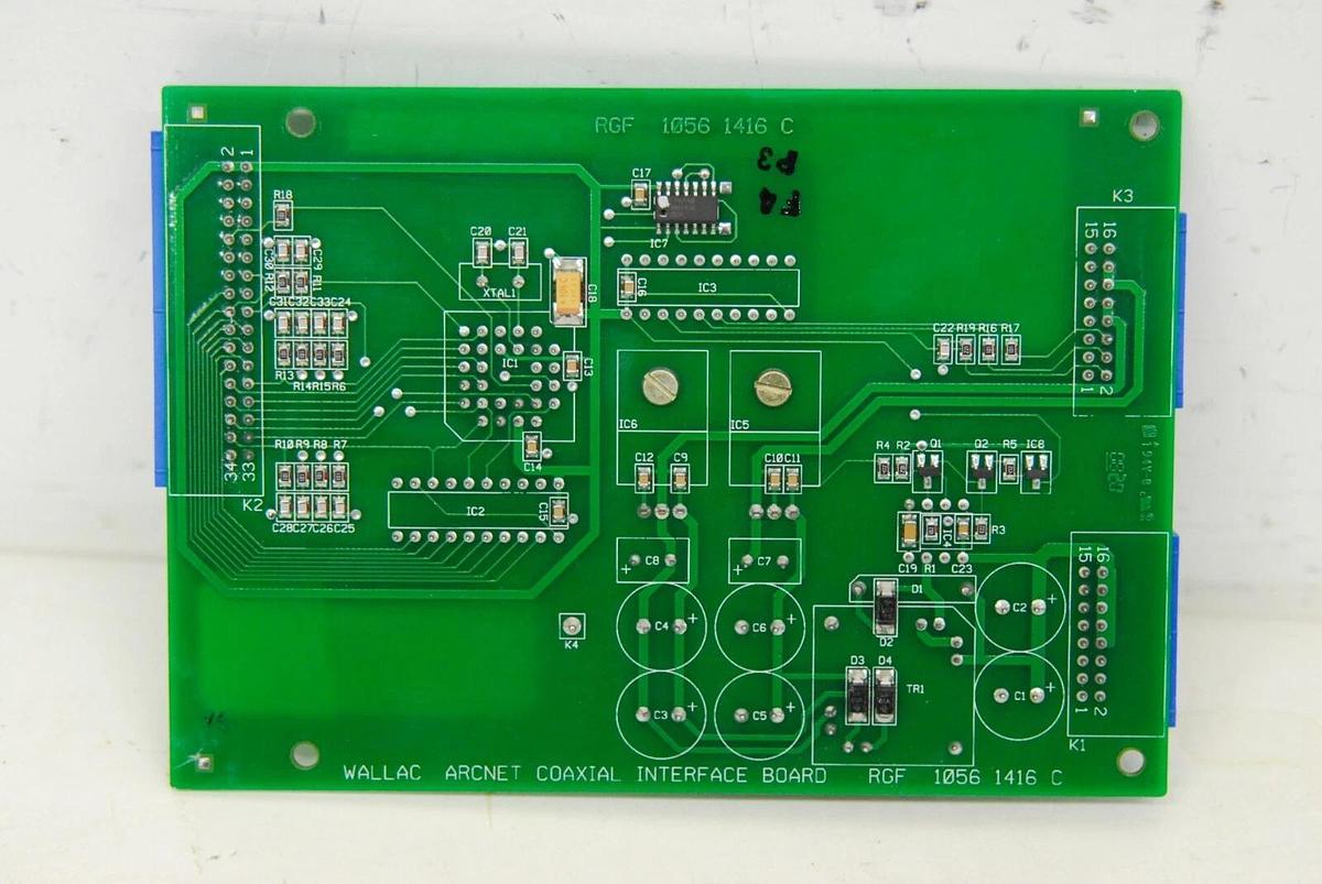 Used Wallac 1056 1416 C RGF Arcnet Coaxial Interface Board