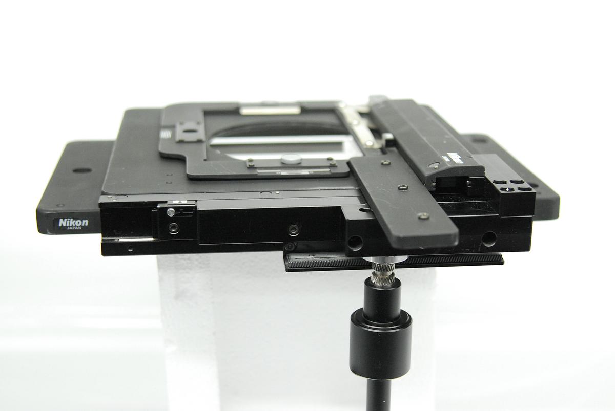 Used Nikon XY Mechanical Microscope Stage W/ Specimen Holder (TE200 TE300 TE2000)