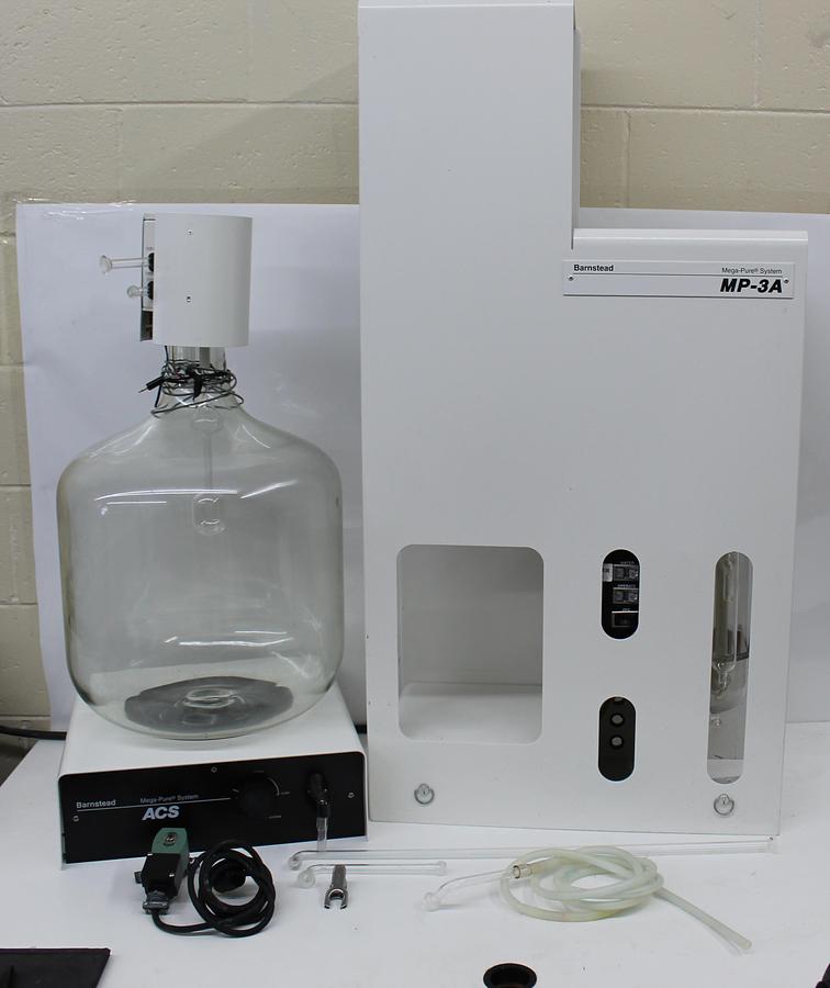 Used Thermo Scientific Barnstead MegaPure MP-3A A440367 Glass Still Water Purification System 240V w/ Collection System