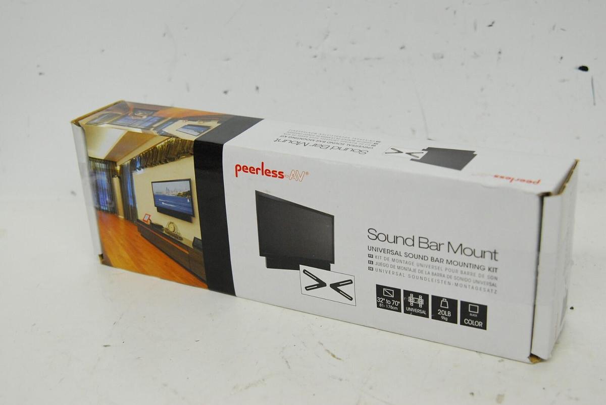 Used Peerless-Av ACSBR1 Universal Soundbar Mount - Adjustable Height - w/ Hardware