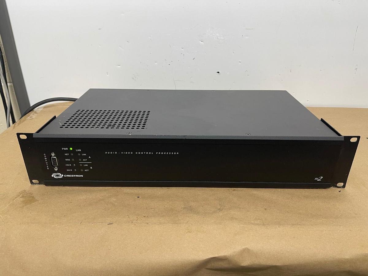 Used Crestron AV2 Audio Video Control Processor W/ C2ENET-1 Card