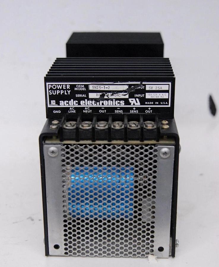 Used ACDC Electronics 5N25-1-2 Power Supply 5V 25A