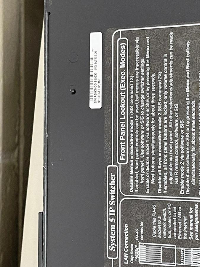 Used Extron System 5 IP Switcher (33-669-02)