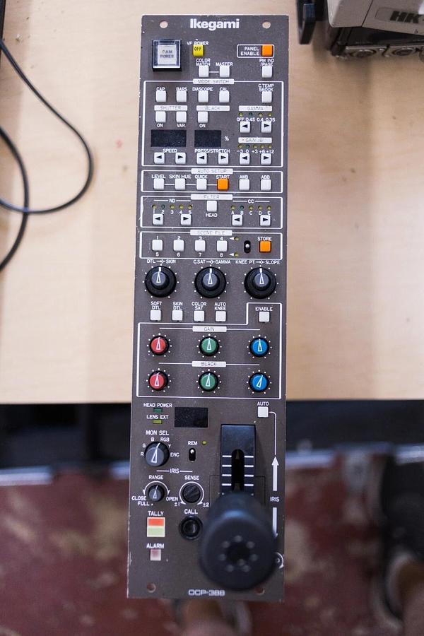 Used Ikegami HK-388W Camera Head Base with OCP 388 CCU and Beyerdynamic Headset