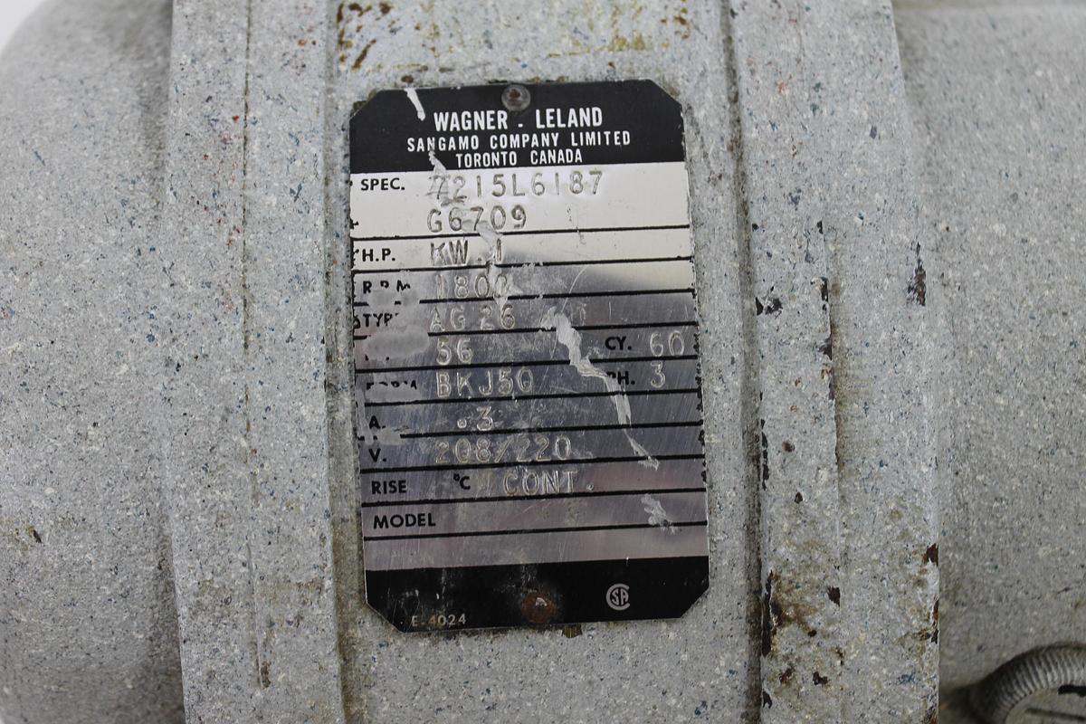 Used Wagner Leland 4215L6187 G6709 Type AG26 Motor