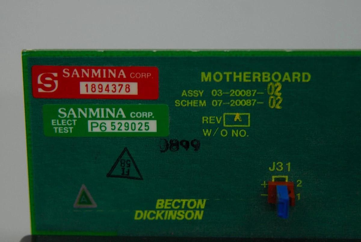 Used Becton Dickinson Sanmina Corp. 03-20087-02 Motherboard Backplane (FACSCalibur)