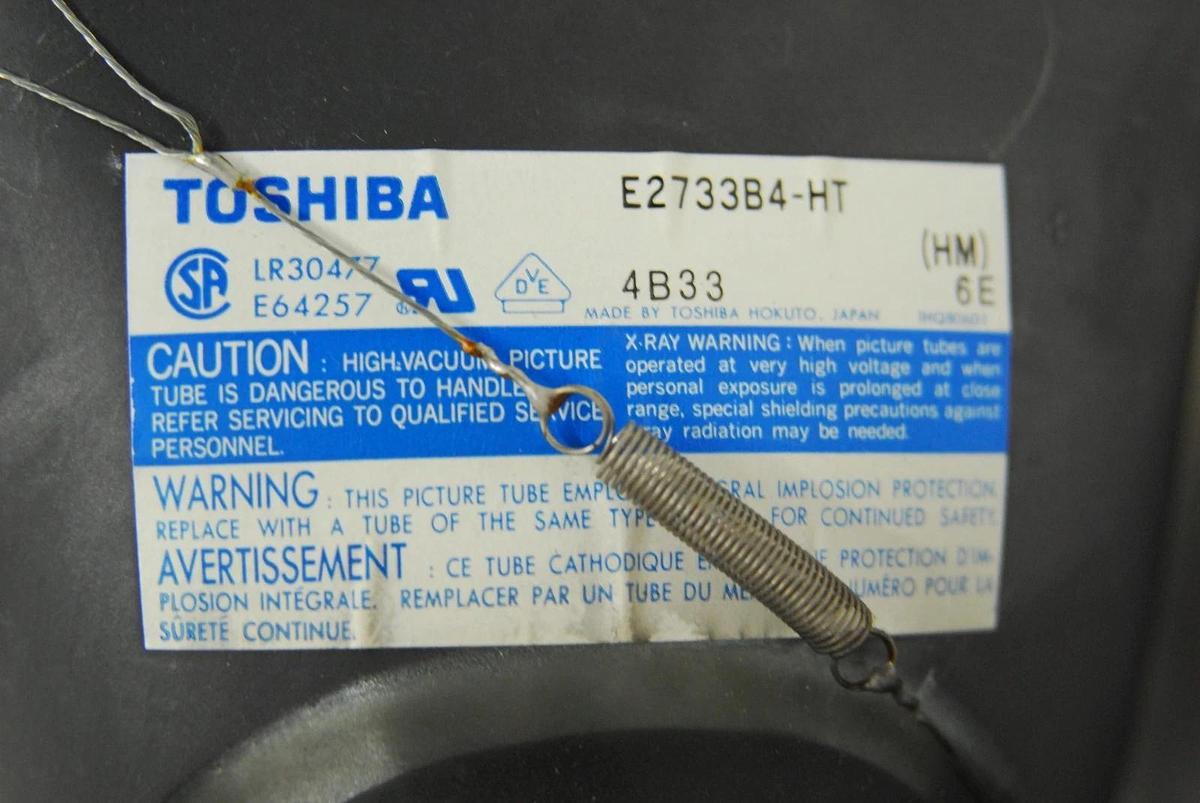 Used Toshiba E2733B4-HT 9" CRT W/ Sanwa PM3112D-1 Board (Wallac 1480 Wizard 3)