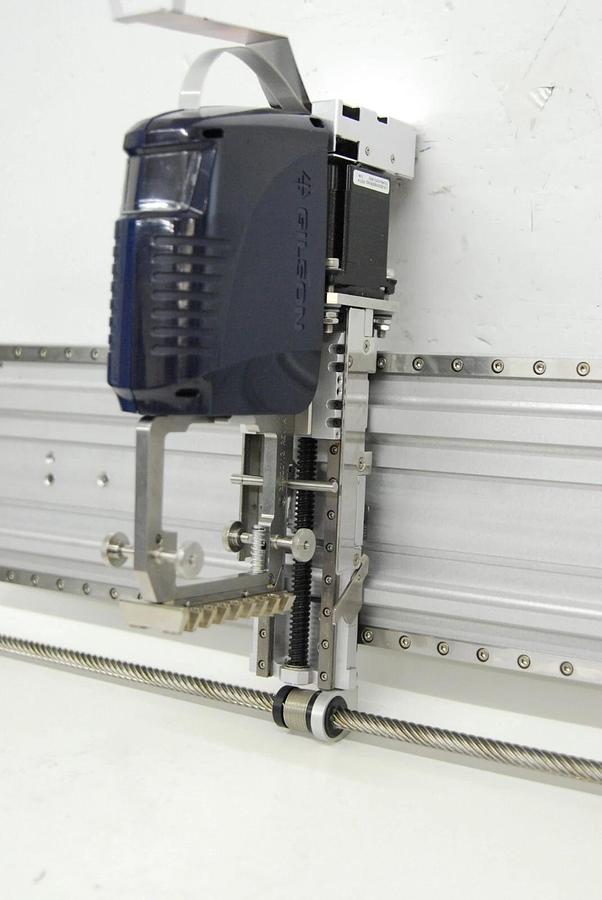 Used Gilson 32000009 Pipette Head Assembly (Pipetmax 268) W/ Rails, Tip Ejector Foot