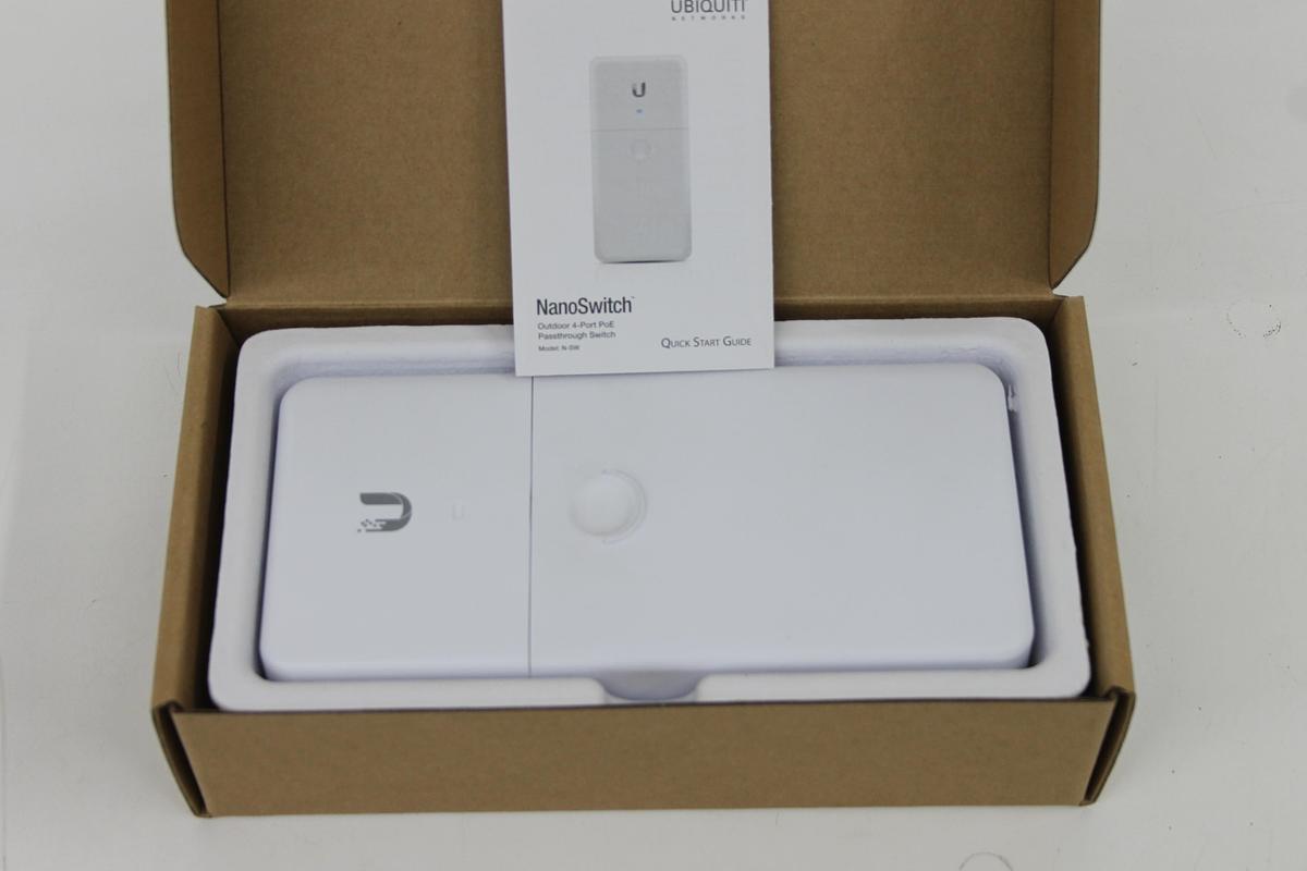 Used Ubiquiti NanoSwitch N-SW Outdoor 4 Port PoE Passthrough Switch