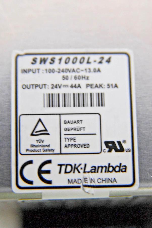 Used TDK Lambda SWS1000L-24 24V 44A 1000 Universal Input Power Supply
