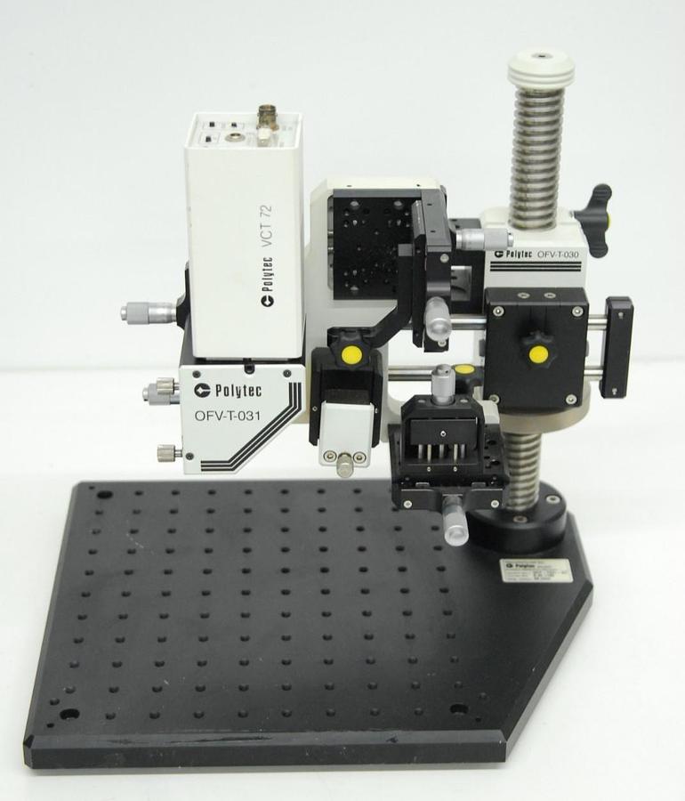 Used Polytec OFV-T031-NZ OFV-T-030 OFV-T-031 Vibrometer Stand W/ VCT-072 Camera