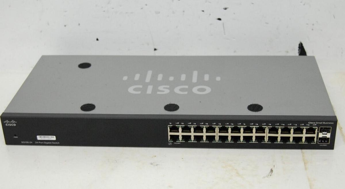 Used Cisco SG100-24 v2 24-Port Gigabit Switch Unmanaged