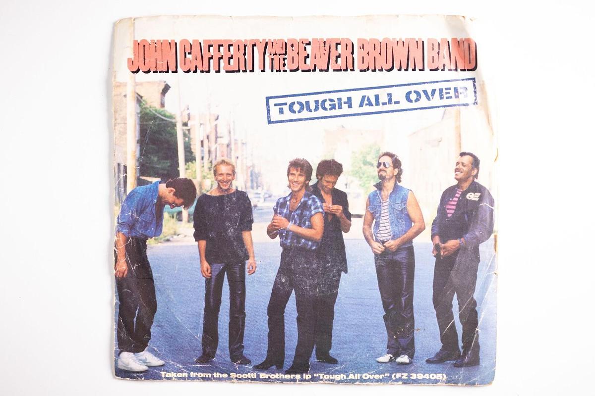 Used John Cafferty And The Beaver Brown Band Tough All Over Demonstration 45 Record