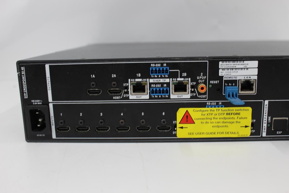 Used Extron DTP CrossPoint 4K Series 82 1735 Presentation Matrix Switcher