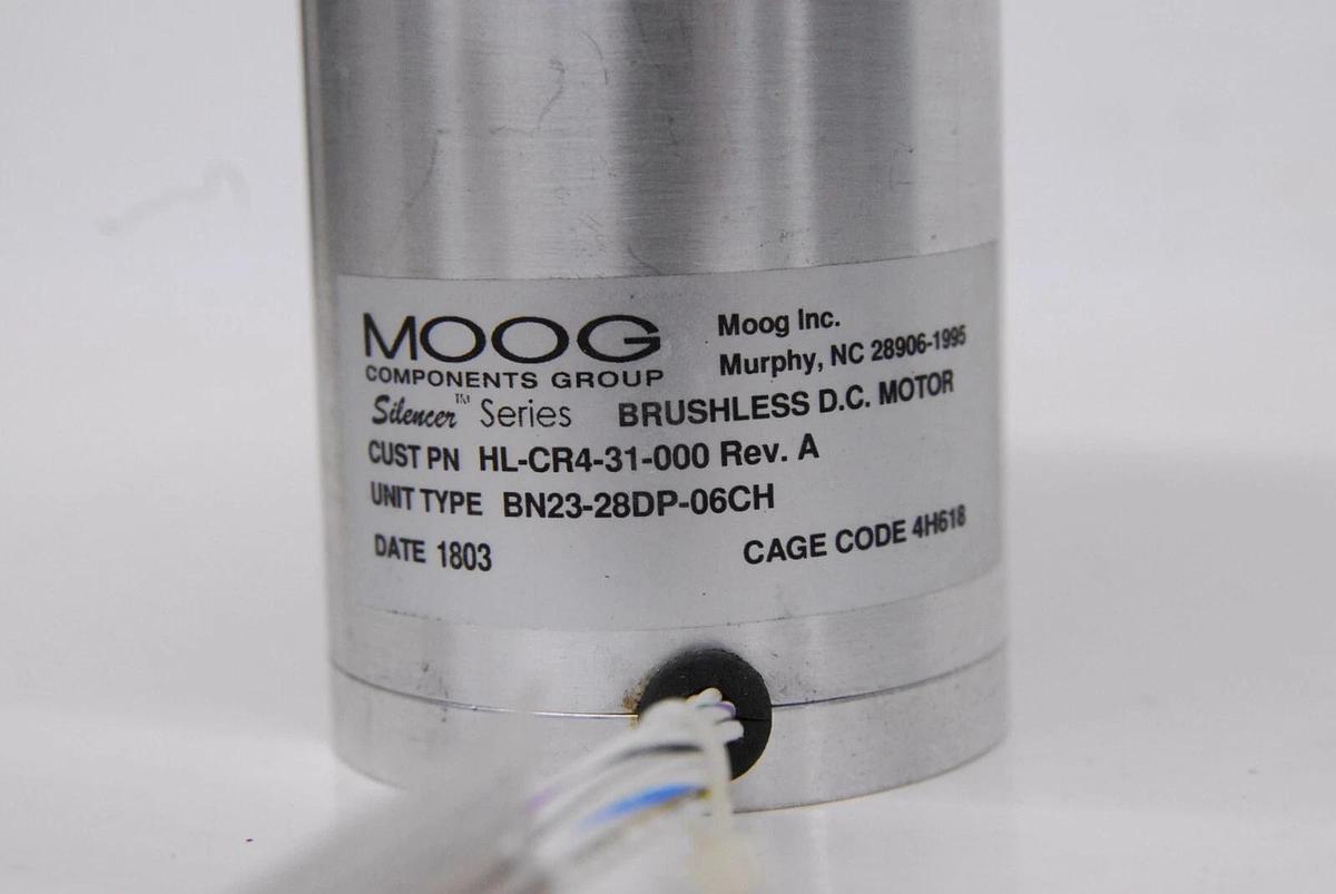 Used Moog BN23-28DP-06CH HL-CR4-31-000 Brushless DC Motor - Hemolung CR4 Mag. Stirrer