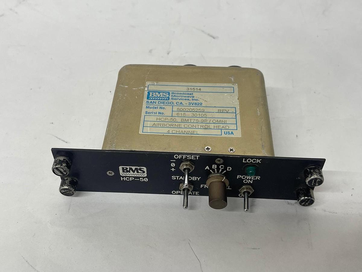 Used BMS HCP-50, BMT75-9P / OMNI Airborne Control Head (800205259)