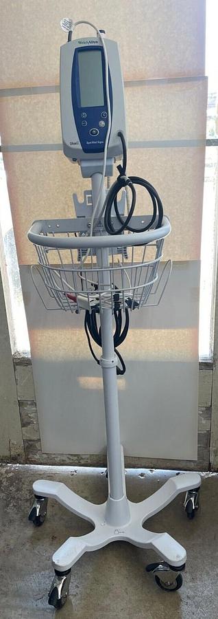 Used Welch Allyn 42MTB Vital Signs Monitor w/ Stand, Accessories