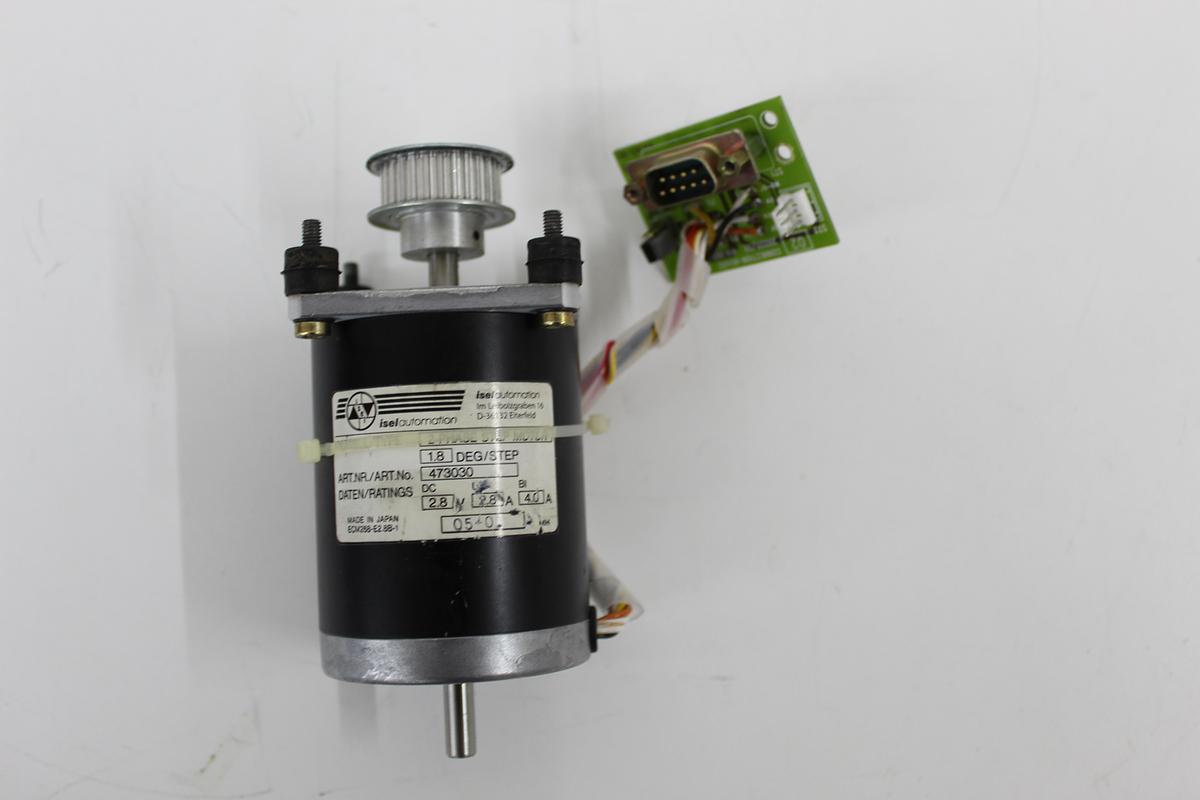 Used Isel Automation 473030 2-Phase Stepping Motor 2.8V 2.8A 1.8 Step Degree