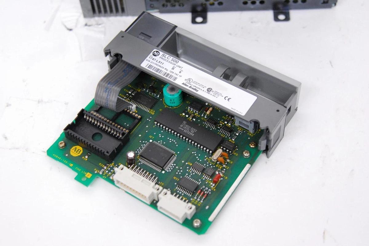 Used AB SLC 500 1746-A4 4-Slot Rack, 1747-L511 CPU, 1746-IA16, 1746-OW16, 1746-P1