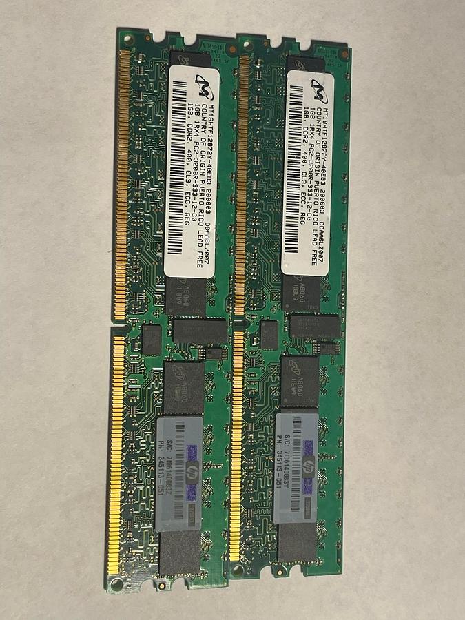 Used HP 345113-051 2GB(2x1GB) DDR2 240-pin ECC 102645798103