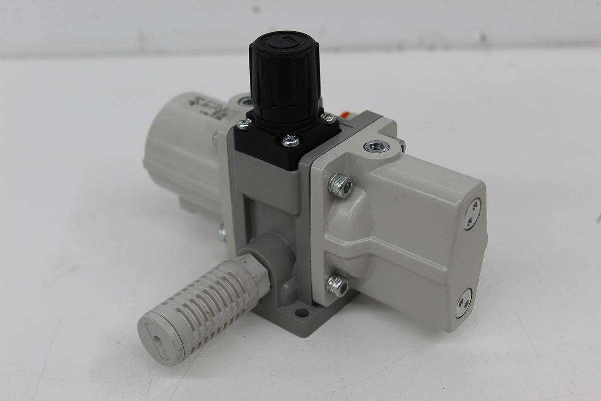 Used SMC VBA11A-T02-Z Pneumatic Air Pressure Booster Regulator 145 PSI In 290 PSI Out