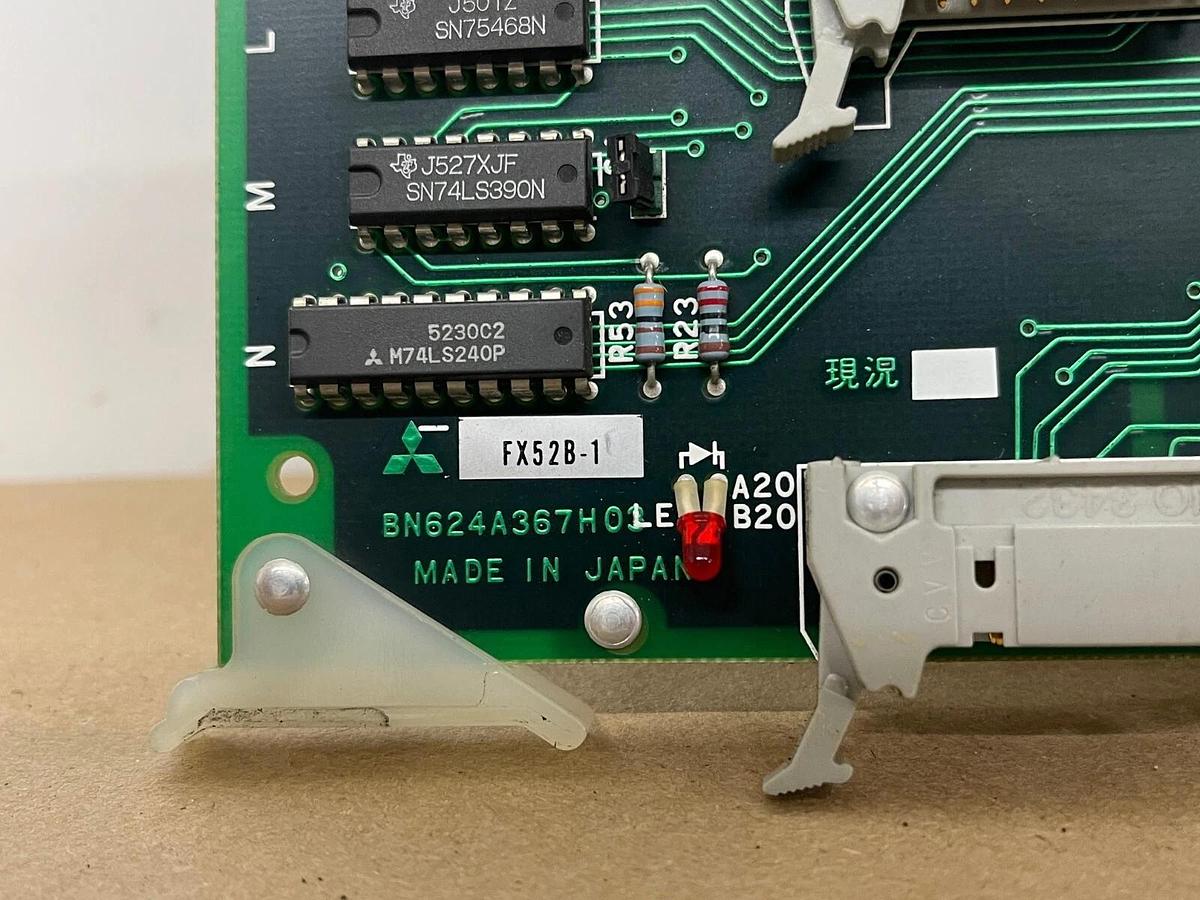 Used Mitsubishi BN624A367H03 Circuit Board FX52B-1 W/ BN624B635G51 LX152A (DWC200H)